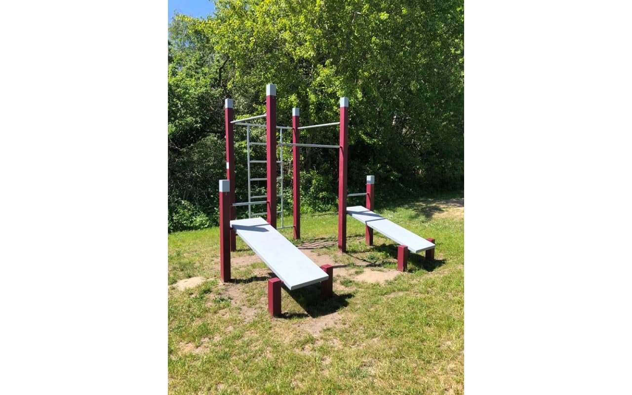 WALL - 3 PULL UPS BARS - 2 BENCHES - Immagine 2