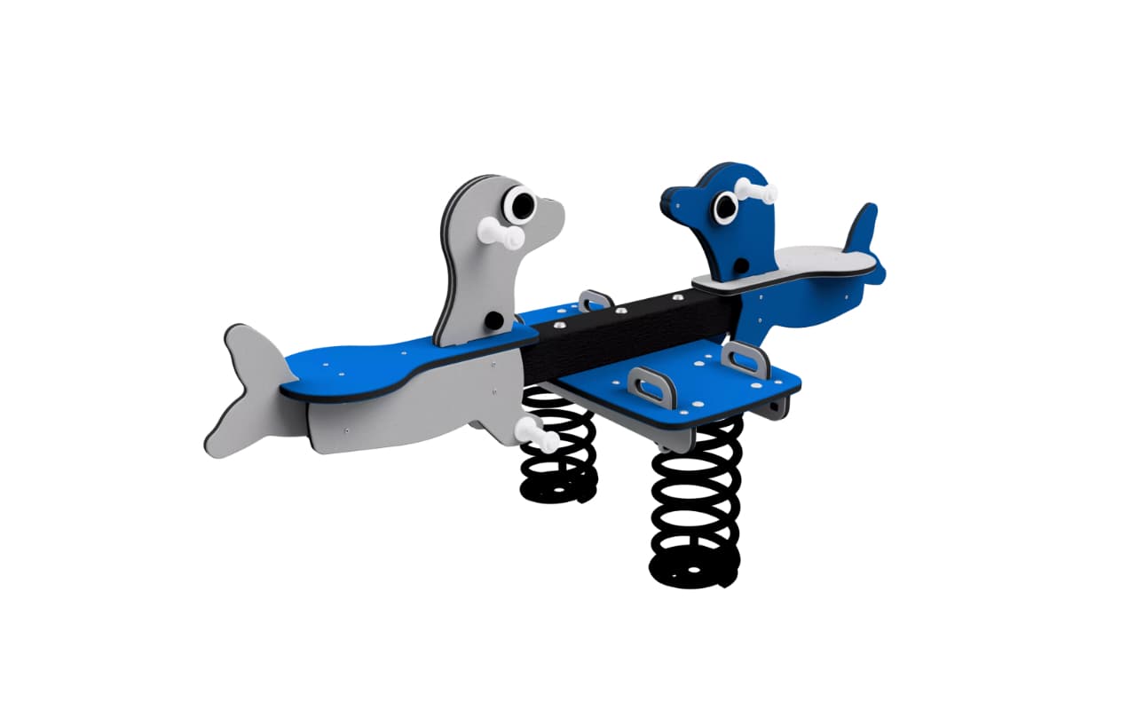 Prodotto seesaw delfino e foca