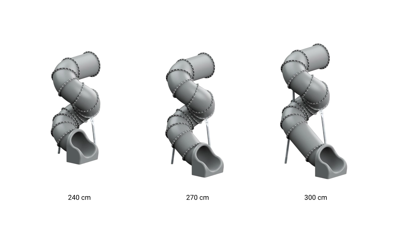 SPIRAL TUBE GRAU - Rutschen für öffentliche Parks - Rutschen für öffentliche Parks