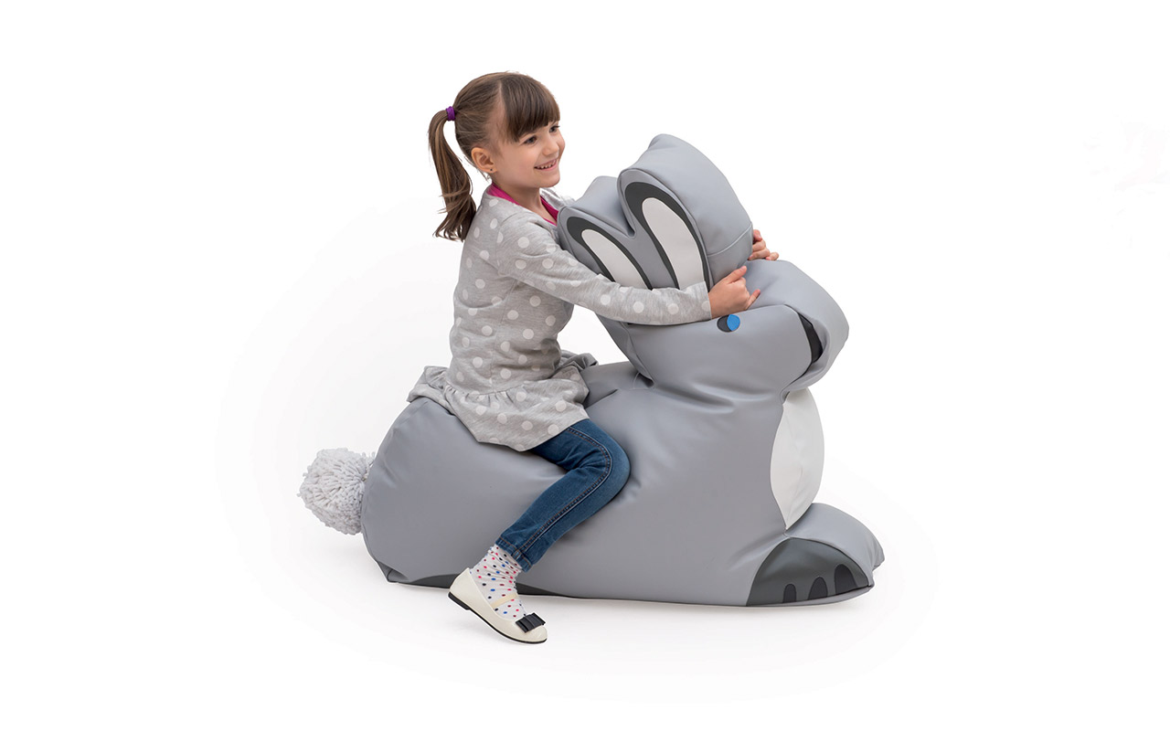 BUNNY POUF Animals and vehicles pouf for children Non Solo Arredo