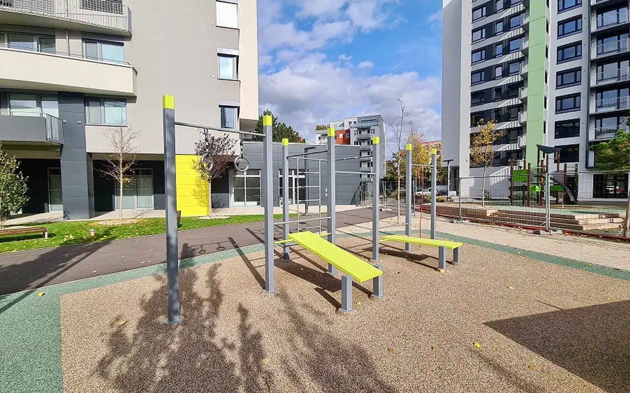 WALL - 3 PULL UP BARS - 2 BENCHES - ROPE E RINGS - Outdoor gym - Outdoor gym