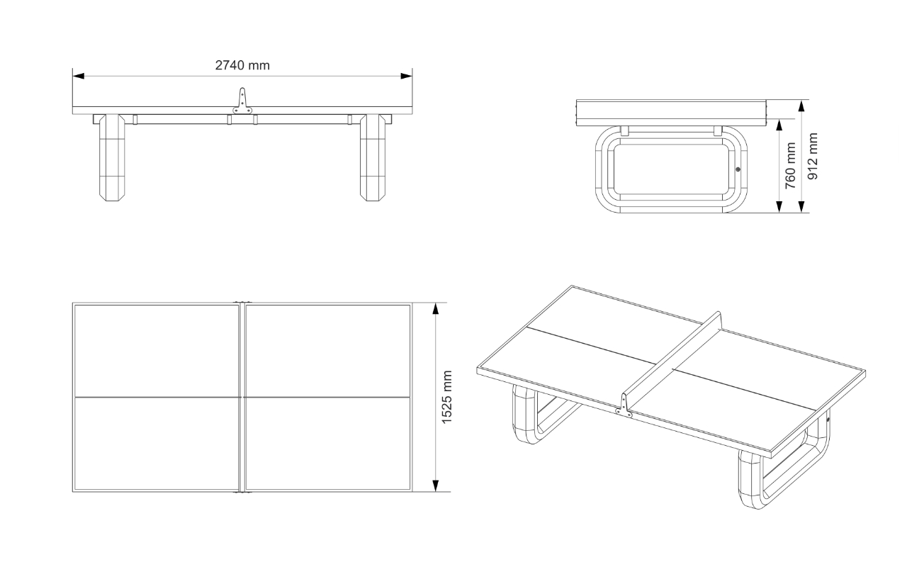 TENNIS TABLE 180 - Tavoli da ping pong - Tavoli da ping pong